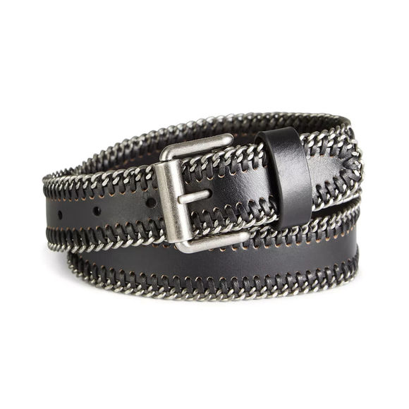 Rebecca Minkoff Black Braided Chain Belt Women's Extra Small XS New with Tags